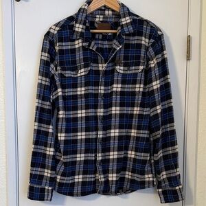 Orovis Blue and White Plaid Men's Shacket